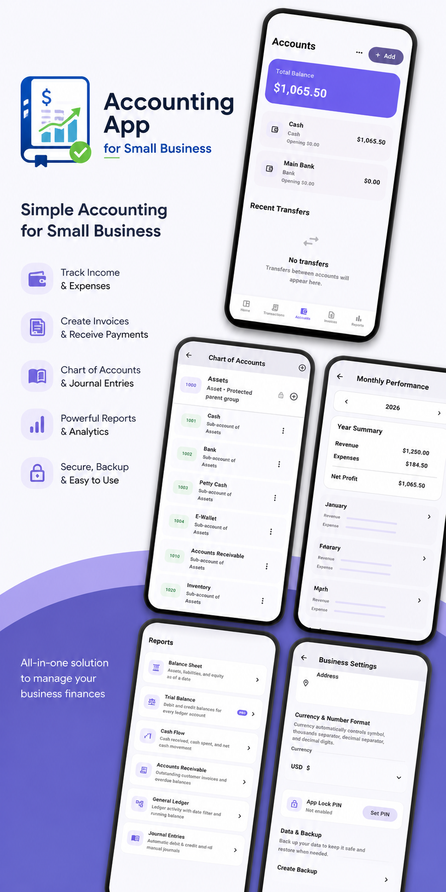 Simple Accounting for Small Businesses: Manage Your Finances Anywhere